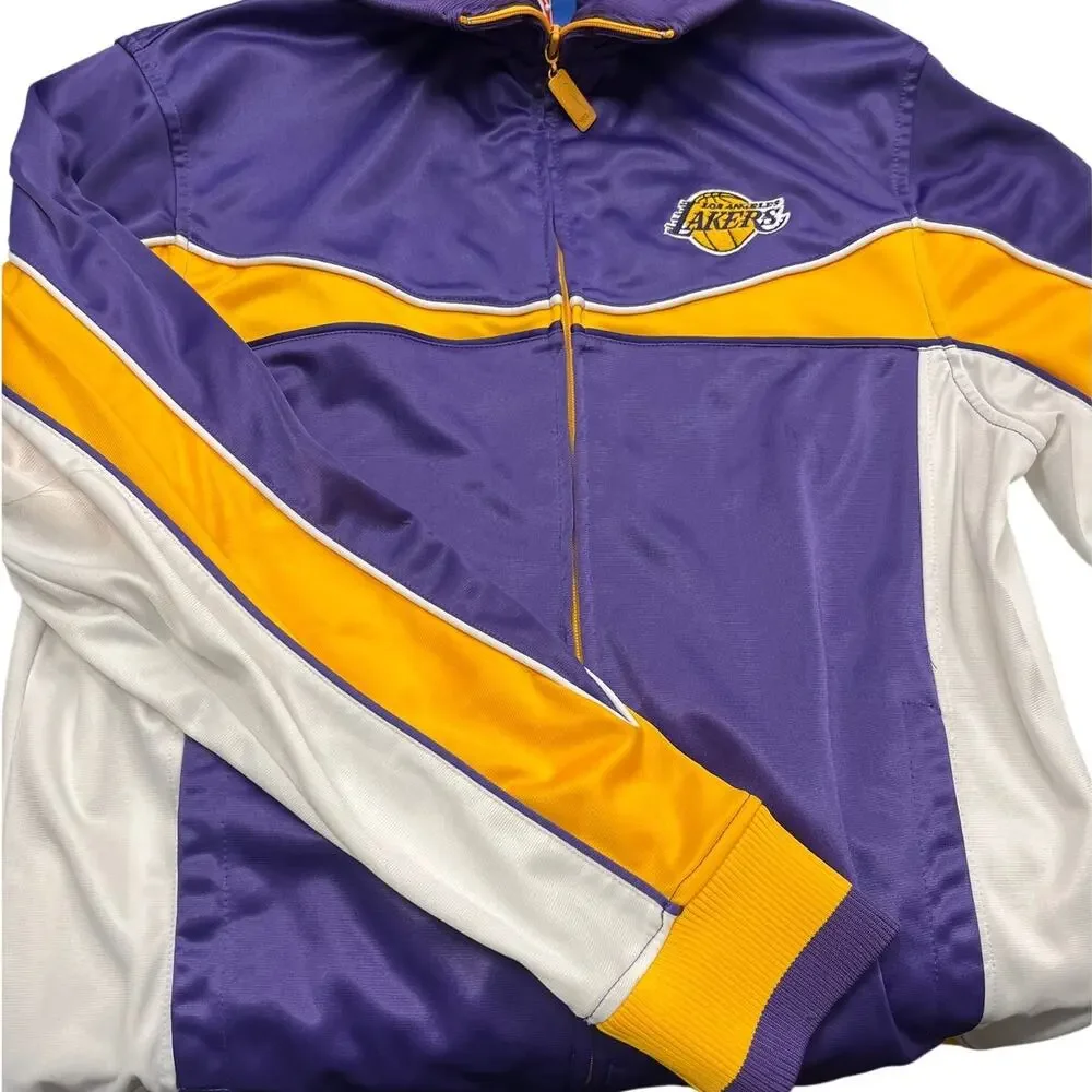 Los Angeles Lakers UNK Blue Label Track Jacket Purple Gold Medium